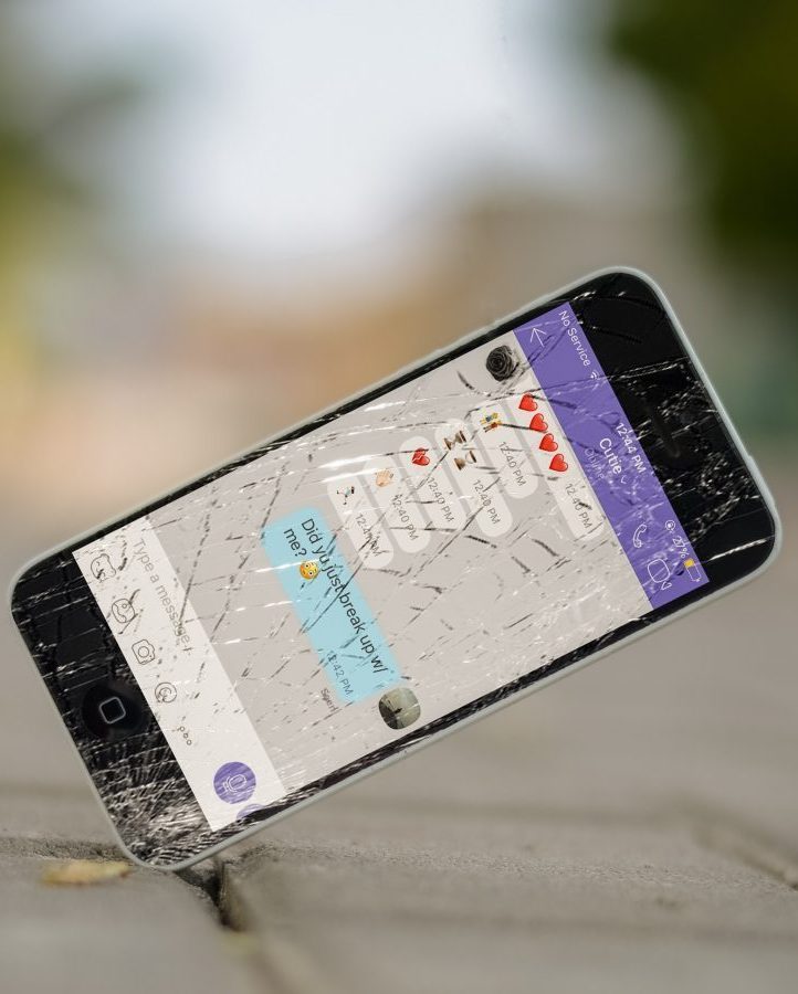 Phone with cracked screen needing phone repair